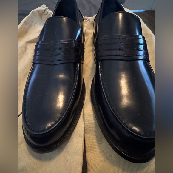 Louis Vuitton Men’s Loafer 9UK/10US Black Burgundy Leather Brand New Never Worn - Picture 11 of 13